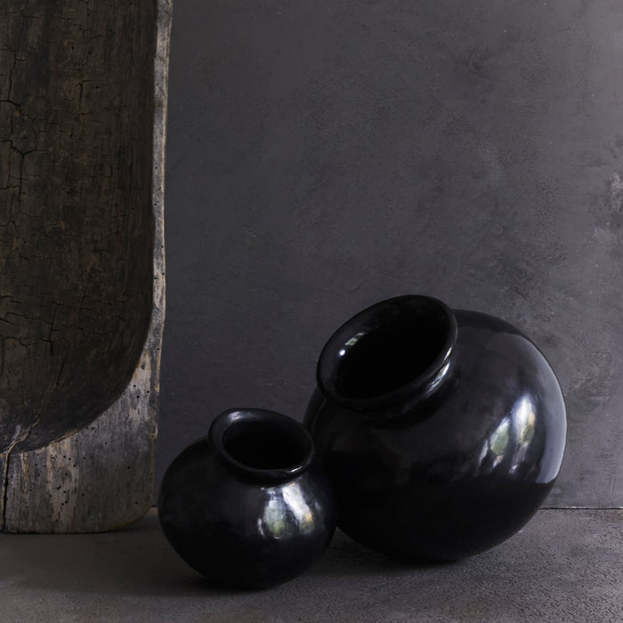 Cantaro Chico Barro Negro Vase