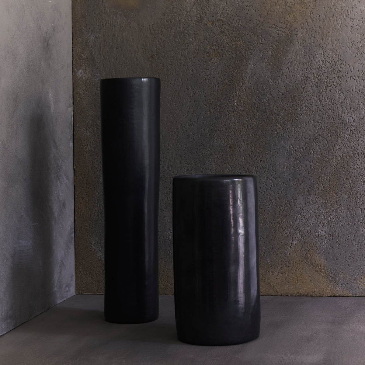 Vaso Barro Negro Vase