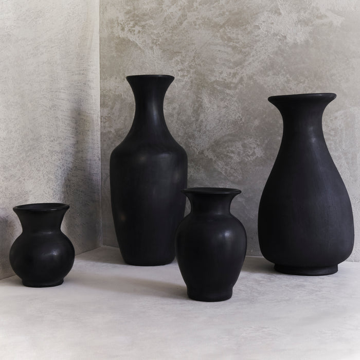 Botella Barro Negro Vase